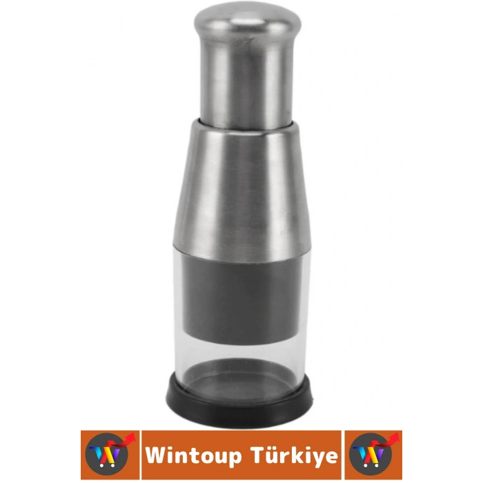 Pratik Kolay Temizlenir Mutfak Küçük Baharat Ezme Parçalama Şeffaf Hazneli Basmalı Sarımsak Ezici