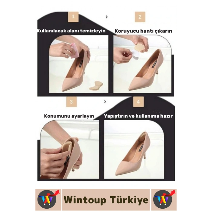 Gündelik Konforlu İnce Yumuşak Ayak Topuk Vurma Önleyici Boşluk Doldurma Daraltma Pedi 5 Mm 2 Adet