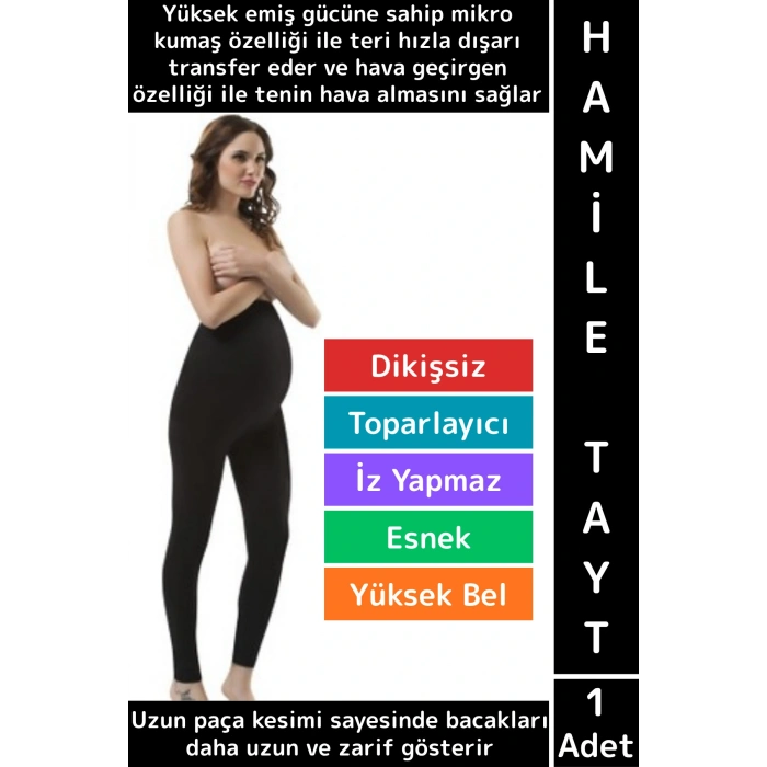 İz Bırakmaz Şekillendiren Toparlayan Esnek Hava Alan Kumaş Destekli Dikişsiz Yüksek Bel Hamile Tayt