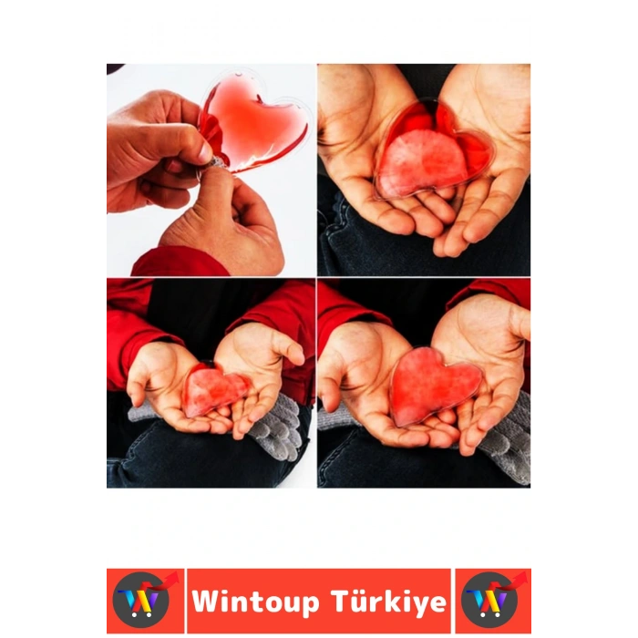 Özel Üretim Kamp Outdoor Sevgili Özel Gün Hediyelik Çok Şık Kalp Tasarımlı Sihirli Jel El Cep Sobası