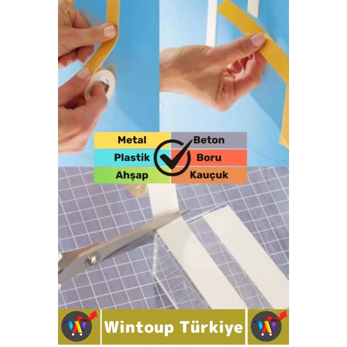 Premium Süper Güçlü Yapışkan İç Mekan Duvar Ahşap Çift Taraflı Köpük Bant 48 Mm x 2 Metre 2 Adet