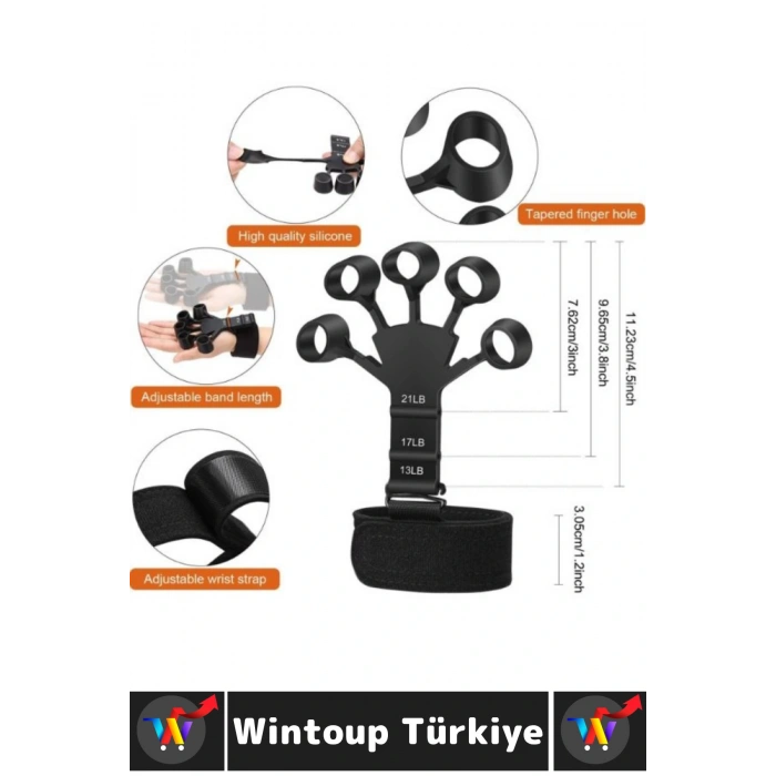 Premium Antrenman Kas El Bilek Kol Parmak Geliştirme Güçlendirme Esnek Silikon Direnç Lastiği 2 Adet