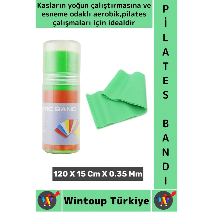 Uzun Ömürlü Fitness Aerobik Esneme Elastik Esnek Orta Sertlik Direnç Özel Kutulu Pilates Bandı