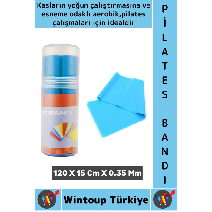 Uzun Ömürlü Fitness Aerobik Esneme Elastik Esnek Orta Sertlik Direnç Özel Kutulu Pilates Bandı
