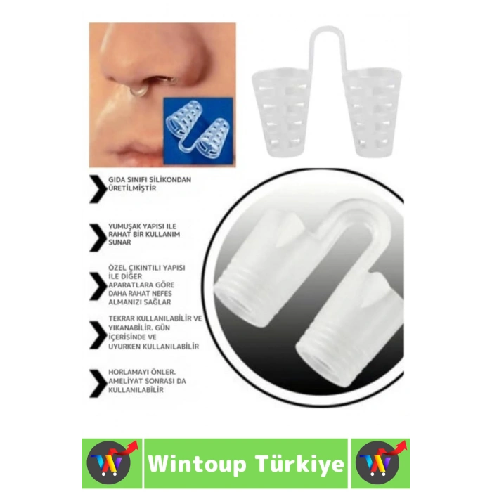 Özel Model Rahat Nefes Alıp Verme Horlama AzaltanUyku Bozukluğu Önleyen Burun Delik Aparatı 10 Adet