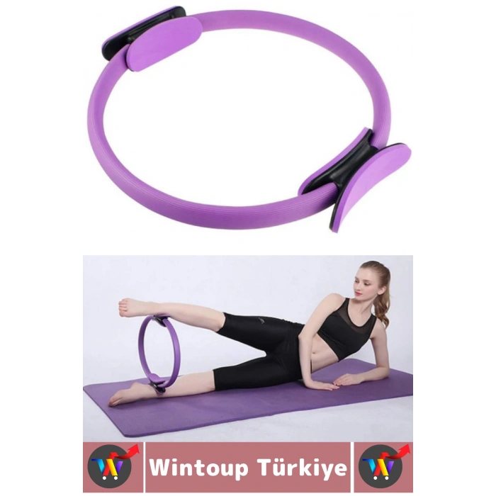 Dayanıklı Fitness Aerobik Bacak Kol Kalça Karın Kas Şekillendiren Güçlendiren Esnek Pilates Çemberi