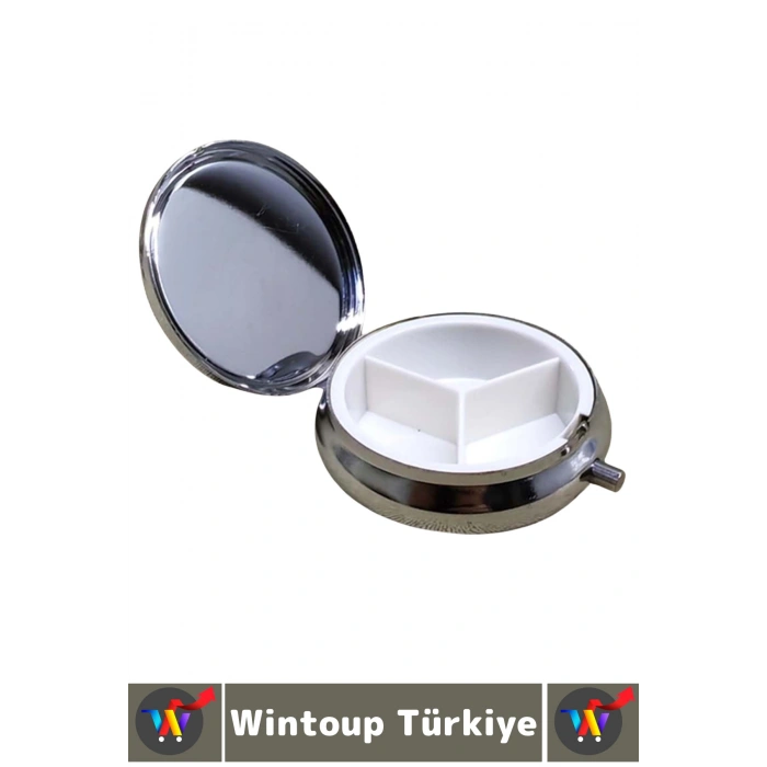 Özel Model Konsept Hediyelik Dekoratif Şık İstanbul Temalı 3 Bölmeli Hap Tablet İlaç Saklama Kutusu