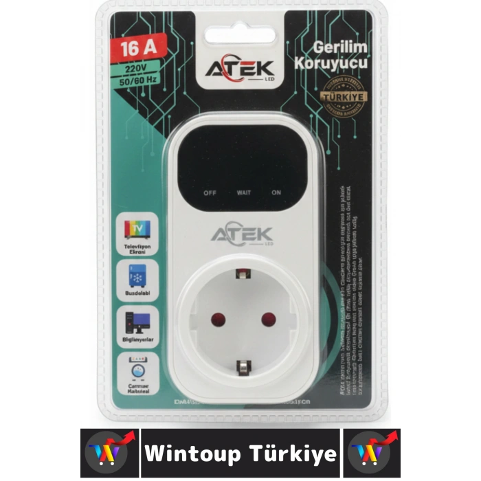 Premium Ev Ofis Montaj Gerektirmeyen Tak Çalıştır Akıllı Gecikme Sistemli Gerilim Koruyucu Priz