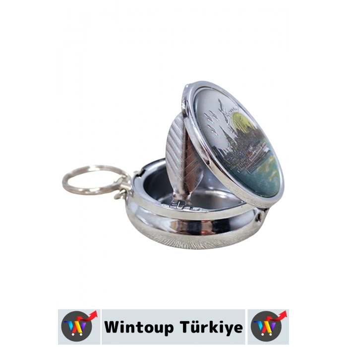 Özel Model Dekoratif Hediyelik Koleksiyon Çok Şık İstanbul Temalı Cep Küllüğü Anahtarlık 5 X 5 Cm