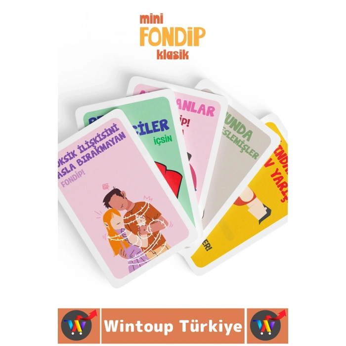 Eğlenceli Yılbaşı Parti Sevgili Grup Arkadaş Ortamı İçki Kart Oyunu Fondip Mini-Klasik 55 Kart