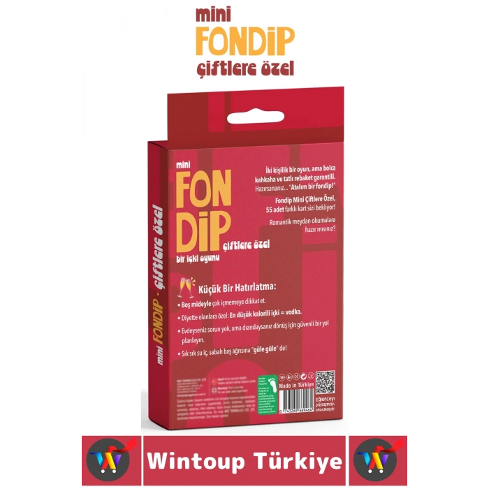 Eğlenceli Yılbaşı Parti Sevgili Grup Arkadaş Ortamı İçki Kart Oyun Fondip Mini-Çiftlere Özel 55 Kart