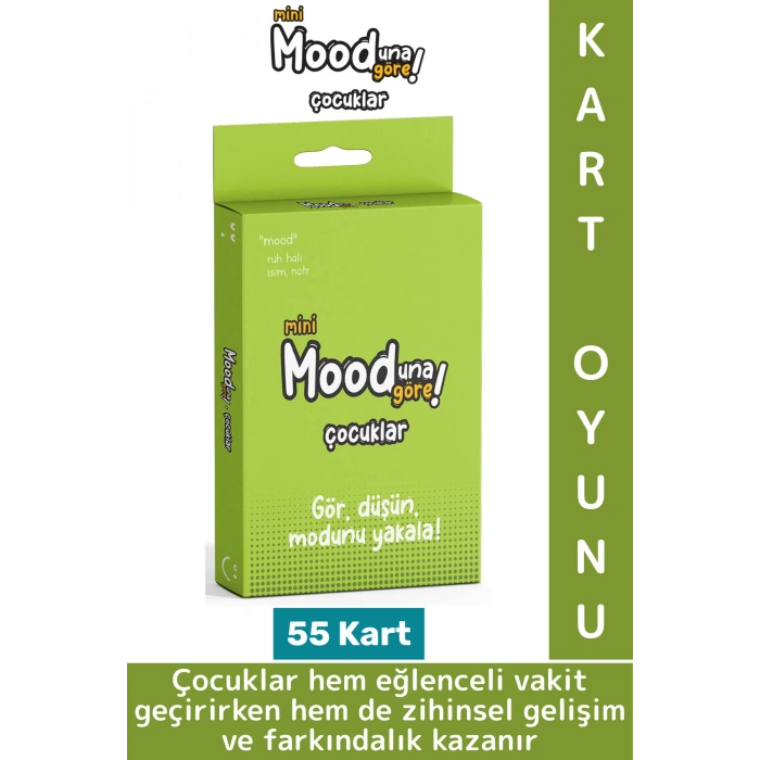 Eğlenceli Arkadaş Ev Okul Zihinsel Gelişim Farkındalık Kart Oyunu Mooduna Göre Mini-Çocuklar 55 Kart