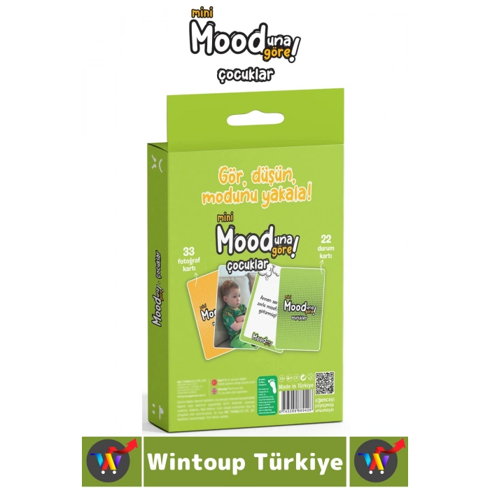 Eğlenceli Arkadaş Ev Okul Zihinsel Gelişim Farkındalık Kart Oyunu Mooduna Göre Mini-Çocuklar 55 Kart