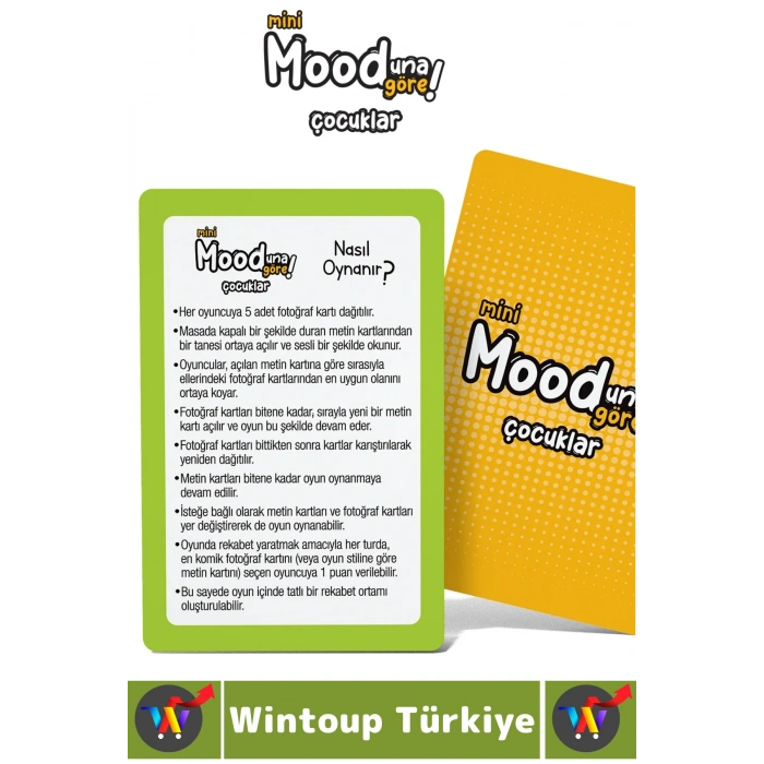 Eğlenceli Arkadaş Ev Okul Zihinsel Gelişim Farkındalık Kart Oyunu Mooduna Göre Mini-Çocuklar 55 Kart