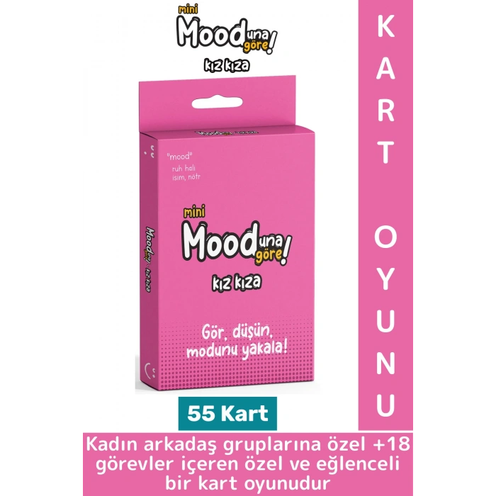 Eğlenceli Arkadaş Ortamı Sevgili Çift Parti İçki Kart Oyunu Mooduna Göre Mini-Kız Kıza 55 Kart