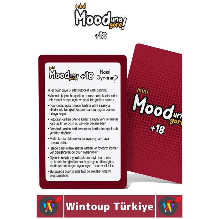 Eğlenceli Arkadaş Ortamı Sevgili Çift Parti İçki Kart Oyunu Mooduna Göre Mini +18 -55 Kart