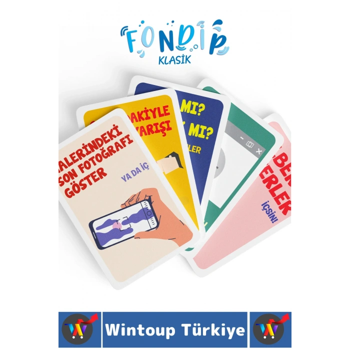 Eğlenceli Arkadaş Grup Ortamı Sevgili Çift Cesaret İçki Shot Oyunu Fondip Klasik-165 Kart