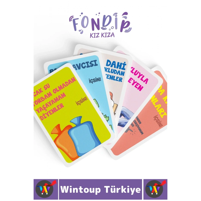 Eğlenceli Arkadaş Grup Ortamı Sevgili Çift Cesaret İçki Shot Oyunu Fondip Kız Kıza-165 Kart