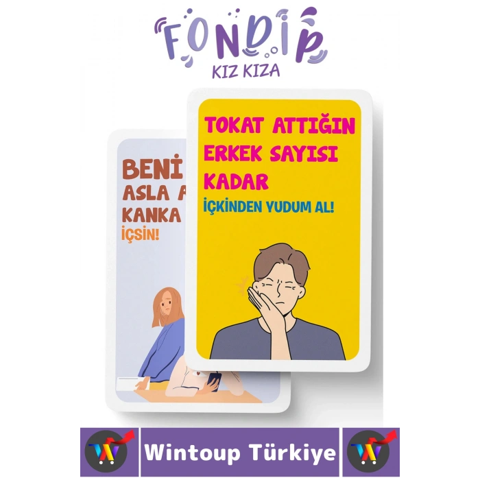 Eğlenceli Arkadaş Grup Ortamı Sevgili Çift Cesaret İçki Shot Oyunu Fondip Kız Kıza-165 Kart