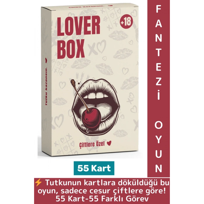 Fantezi Özel Gün Sevgili Çift Partner Cesaret Kart Görev Oyun Lover Box-Çiftlere Özel 55 Kart