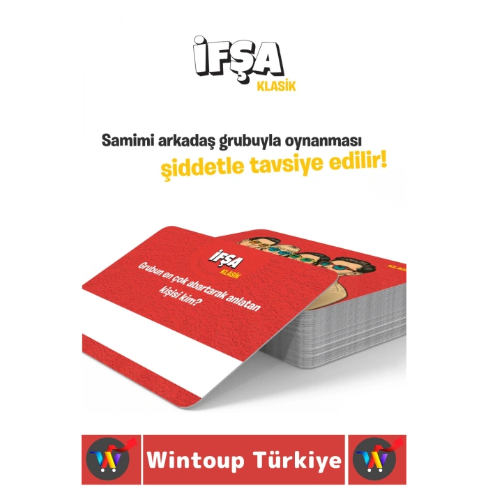 Eğlenceli Kız Erkek Grup Arkadaş Ortamı Cesaret Dürüstlük Tahmin Kart Oyunu İfşa-Klasik 56 Kart