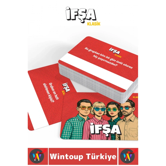 Eğlenceli Kız Erkek Grup Arkadaş Ortamı Cesaret Dürüstlük Tahmin Kart Oyunu İfşa-Klasik 56 Kart