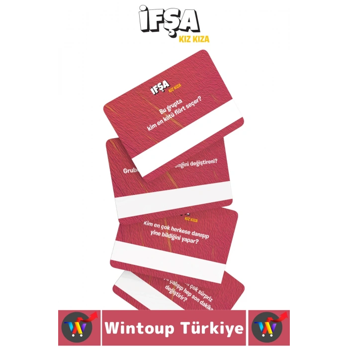 Eğlenceli Kız Grup Arkadaş Ortamı Cesaret Dürüstlük Dedikodu Tahmin Kart Oyunu İfşa-Kız Kıza 56 Kart