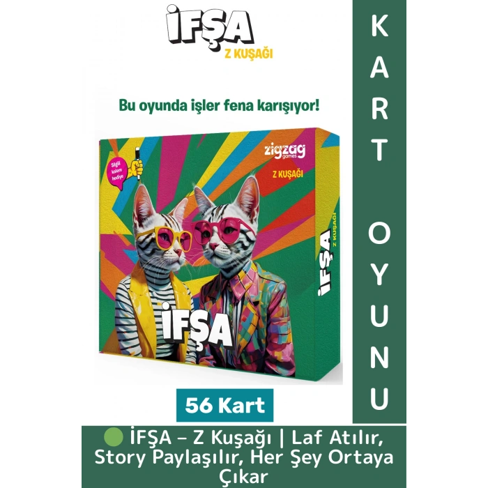 Eğlenceli Kız Erkek Grup Arkadaş Ortamı Genç Nesil Yeni Dönem Komik Kart Oyunu İfşa-Z Kuşağı 56 Kart