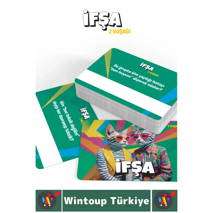 Eğlenceli Kız Erkek Grup Arkadaş Ortamı Genç Nesil Yeni Dönem Komik Kart Oyunu İfşa-Z Kuşağı 56 Kart