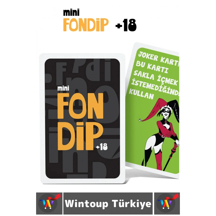 Eğlenceli Yılbaşı Parti Sevgili Grup Arkadaş Ortamı İçki Kart Oyunu Fondip Mini +18 55 Kart