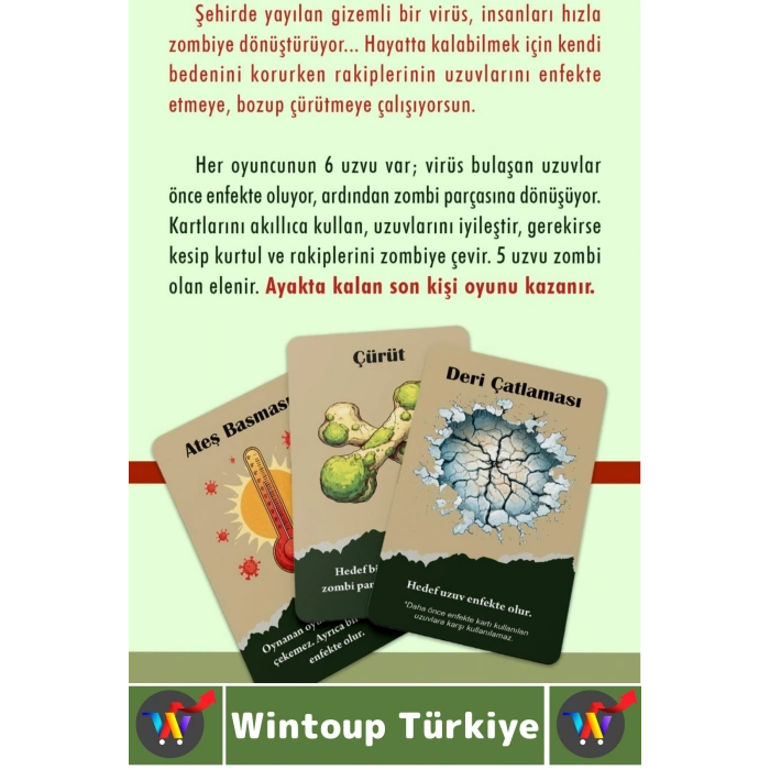 Yeni Sezon Eğlenceli Arkadaş Ortamı Aile Şans Komedi Strateji Beceri Geliştiren Oyun Virüs 80 Kart