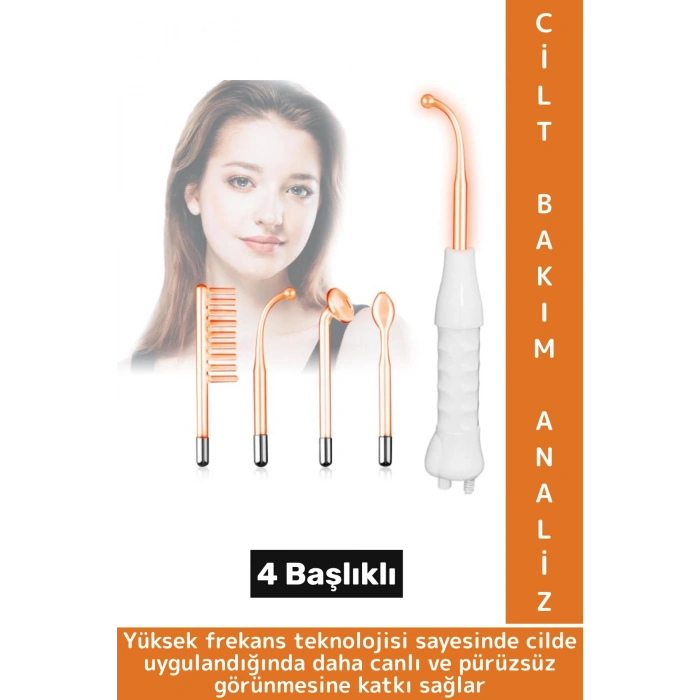 Premium Sıkılaştırıcı Yenileyici Canlı Görünüm 4 Başlıklı Yüksek Frekanslı Cilt Bakım Analiz Cihazı