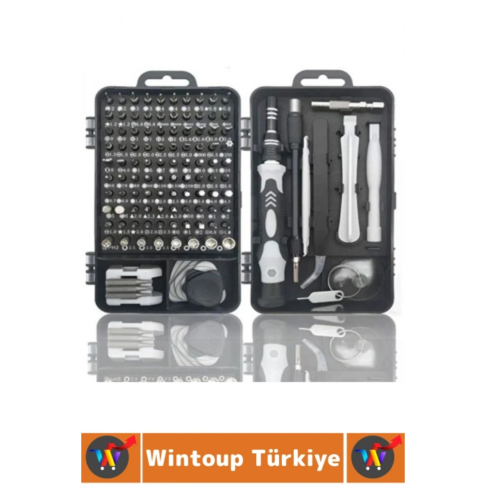 Premium Küçük Elektronik Tamirat Onarım Manyetik Uçlu Esnek Hassas Tornavida Seti 115 Parça