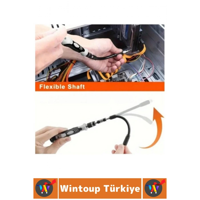 Premium Küçük Elektronik Tamirat Onarım Manyetik Uçlu Esnek Hassas Tornavida Seti 115 Parça