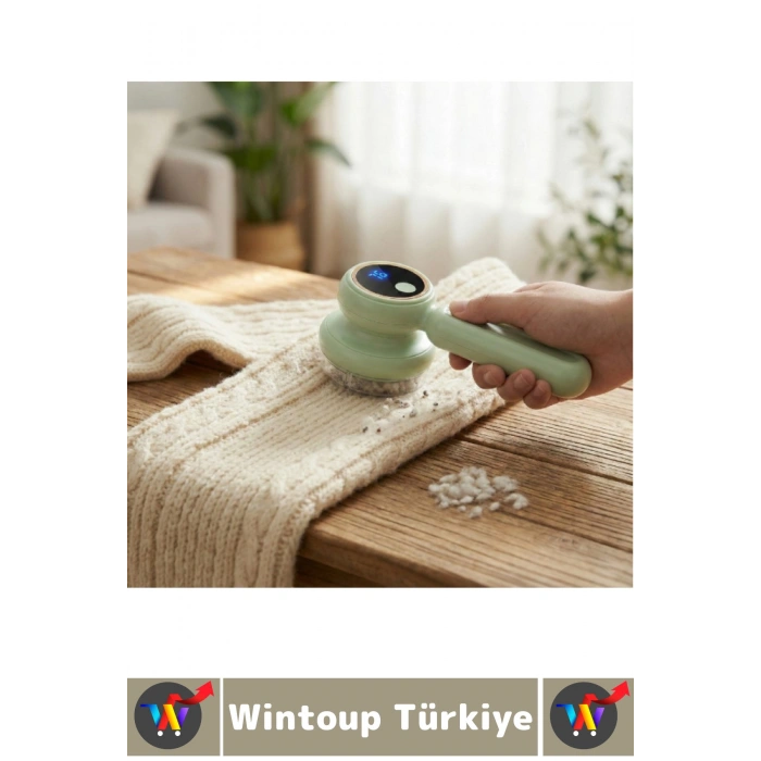 Premium Koltuk Kıyafet Pet Pamuk İplik Battaniye Şarj Göstergeli Tüy Toz Tiftik Temizleme Aleti