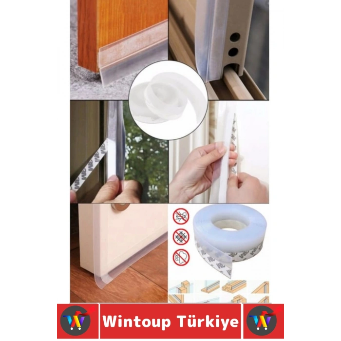 Özel Üretim Kapı Altı Pencere Rüzgar Böcek Haşere Önleyen Rüzgar Kesici Bant 3 Cm X 5 Metre 2 Adet