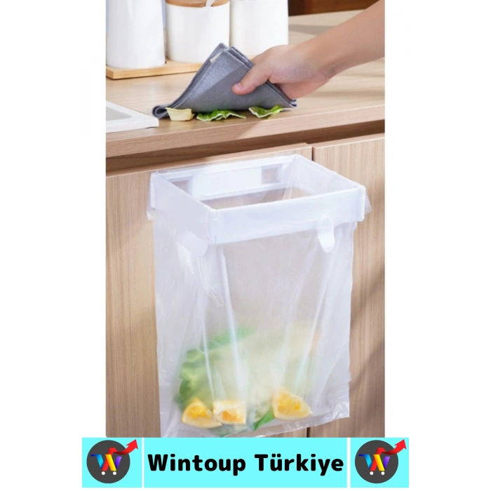 Kendinden Yapışkanlı Mutfak Banyo Balkon Ofis Kamp Piknik Katlanabilir Çöp Poşeti Tutucu Aparat