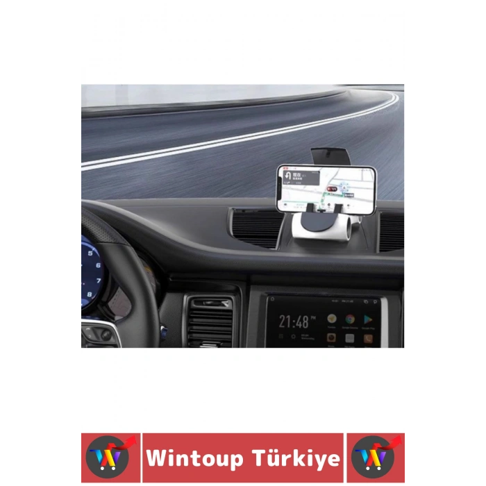 Kendinden Yapışkanlı Otomobil 360 Derece Dik Yatay Kullanım Araba Tasarımlı Araç İçi Telefon Tutucu