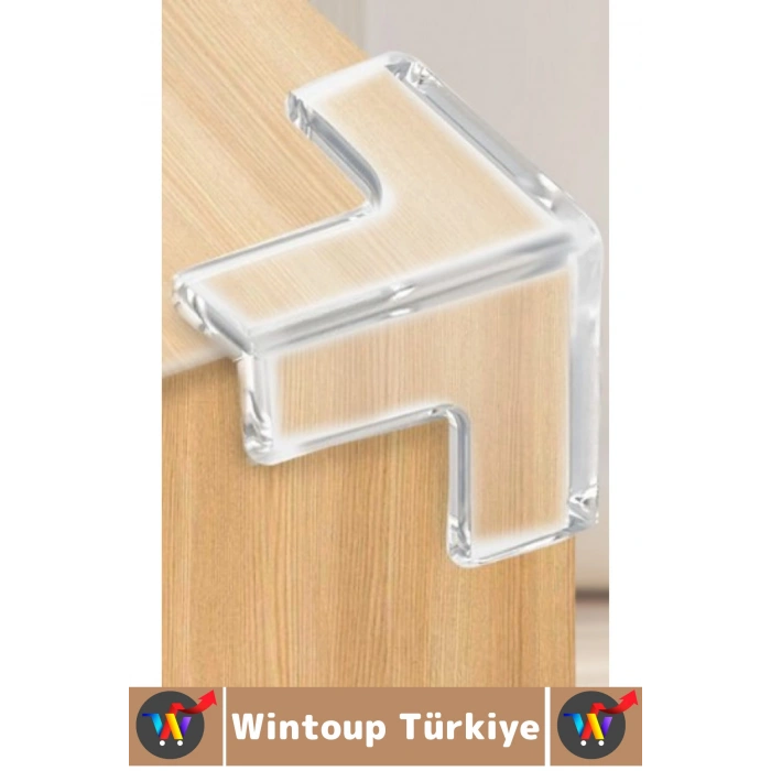 Kendinden Yapışkanlı Çocuk Güvenlik Masa Mobilya Çarpma Önleyen Silikon Köşe Kenar Koruyucu 24 Adet