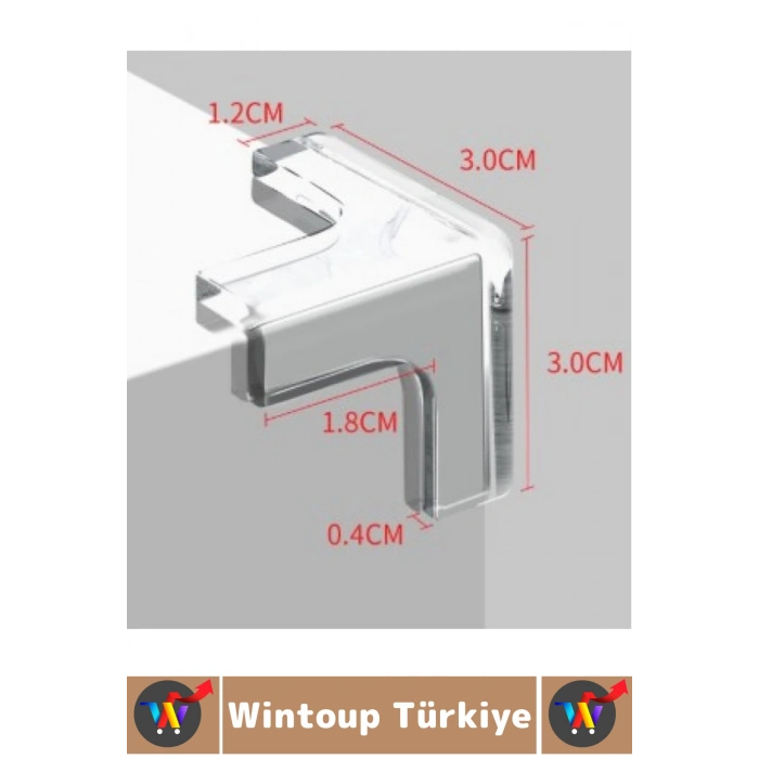 Kendinden Yapışkanlı Çocuk Güvenlik Masa Mobilya Çarpma Önleyen Silikon Köşe Kenar Koruyucu 24 Adet