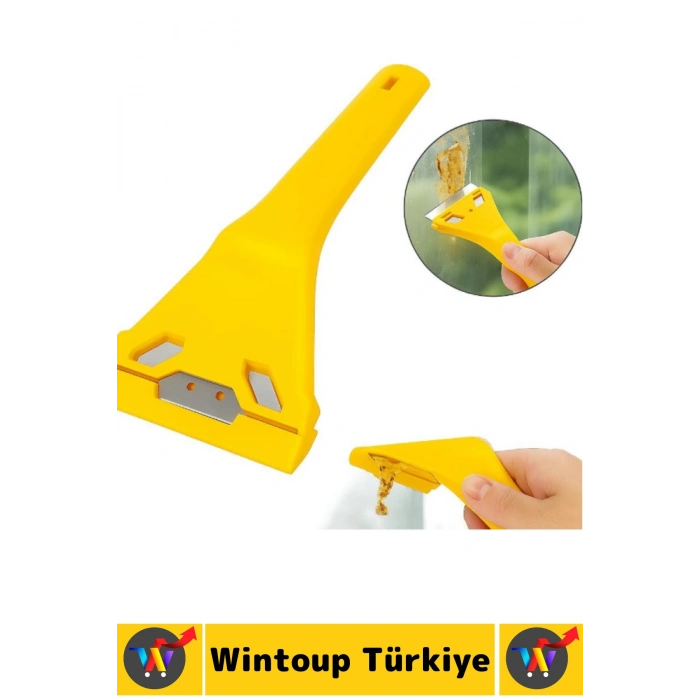Ergonomik Kolay Tutuş Keskin Bıçaklı Otomobil Don Sert Kir Tabakası Cam Yapışkan Bant Buz Kazıyıcı