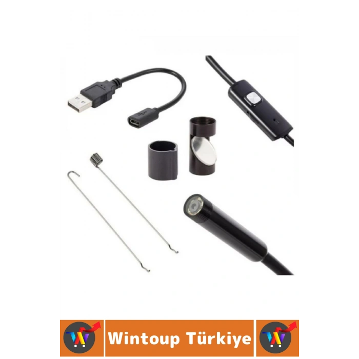 Bilgisayar Telefon Tablet Uyumlu Yüksek Çözünürlüklü İnce Detay Tamir Kontrol 10 Metre Yılan Kamera