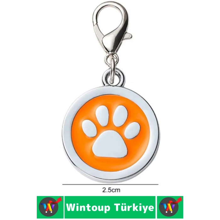 Dayanıklı Evcil Hayvan Kedi Köpek Klipsli İsim Telefon Numarası Not Şık Tasma Künyesi 2.5 Cm 2 Adet