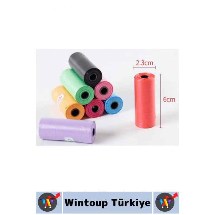 Evcil Hayvan Gezdirme Tuvalet Eğitim Yırtılma Dayanıklı Hijyenik Köpek Kaka Poşeti 12 Rulo 180 Poşet