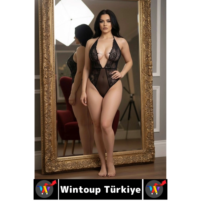 Yeni Model Yılbaşı Sevgililer Günü Hediye Sexy Fantezi Çok Şık Zarif Rahat Kadın Dantel Bodysuit