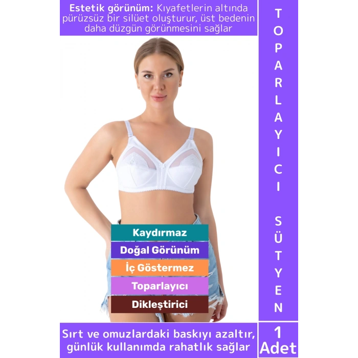 İz İç Göstermez Meme Dikleştirici Şekillendirici Esnek Konforlu Estetik Şık Göğüs Toparlayıcı Sütyen