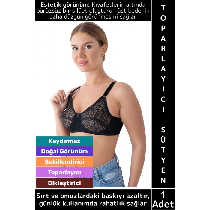 Özel Üretim Meme Dikleştirici Şekillendirici Esnek Konforlu Şık Dantelli Göğüs Toparlayıcı Sütyen