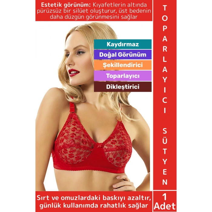 Özel Üretim Meme Dikleştirici Şekillendirici Esnek Konforlu Şık Dantelli Göğüs Toparlayıcı Sütyen