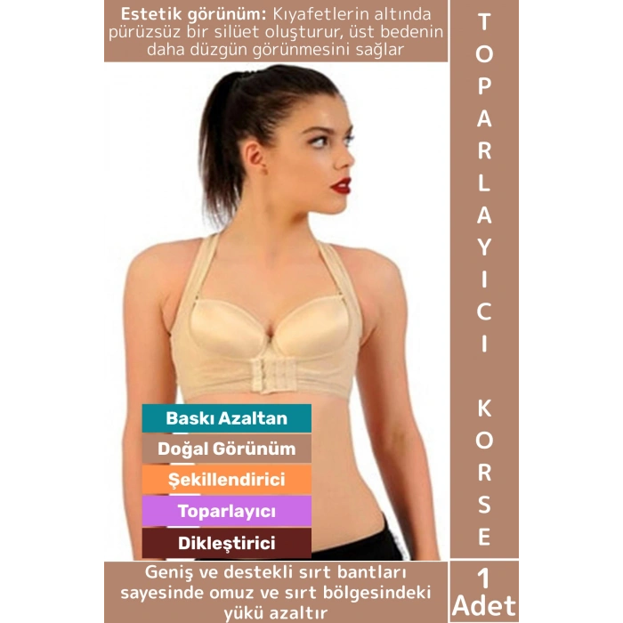 İz İç Göstermez Şekillendirici Esnek Konforlu Estetik Şık Sırt Toparlayıcı Korse
