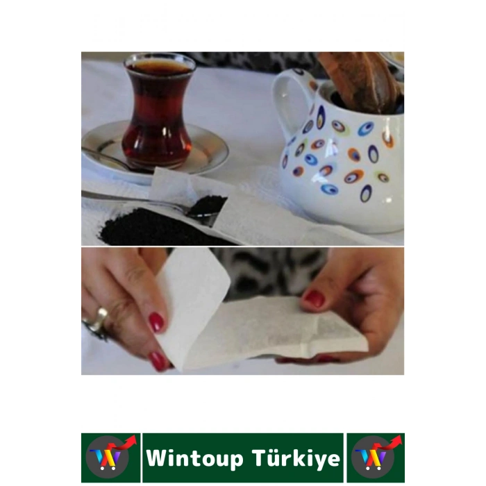 Özel Üretim Ekonomik Pratik Siyah Çay Bitki Çayı Karışım Filtre Kahve Demleme Filtresi Poşet 52 Adet